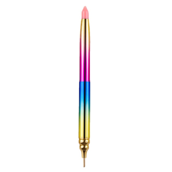 Vaxpenna Dual End Wax Penna för Strass, Metall Penna Body Strassväljare Dotting Pen DIY Nail Art Tool Sunmostar