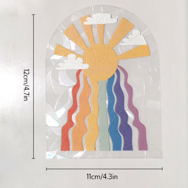 2st Sun Catcher Regnbågsprojektionsprisma Elektrostatiskt glasdekal Betterlifefg