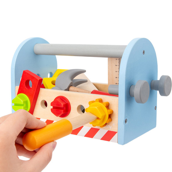 Barns träverktygskorg bordsskiva spel övning bebisens praktiska förmåga att leka husleksaker Betterlifefg
