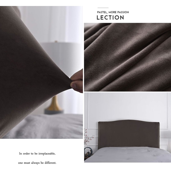Elastiskt cover för sänggavel -180 cm-för sänggavel 170-190 cmTriomphe（kaffeaska）