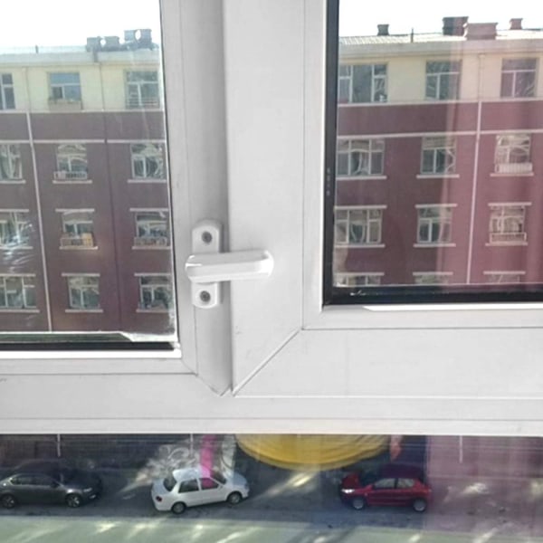 4ST Sash Jammer Fönsterlås vit metall säkerhetsspärrdörr Hemsäkerhetsersättning för olika dörrar och fönster och hemsäkerhet UPVC/PVC 13Thirteen