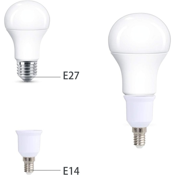 15 delar E14 till E27 Sockeladapter Sockelomvandlare Adapter Lampsockel Glödlampssockeladapter för LED-lampor och glödlampor——VEBTl Sunmostar