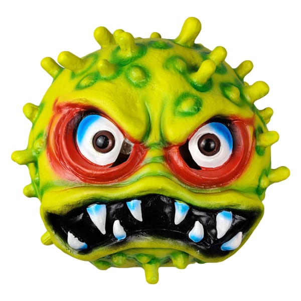 Betterlifefg-Funny Mask Halloween Virus Mask Latex Huvudbonader Haunted House Dress Up Rekvisita, grön, 20*30*2 cm Sunmostar