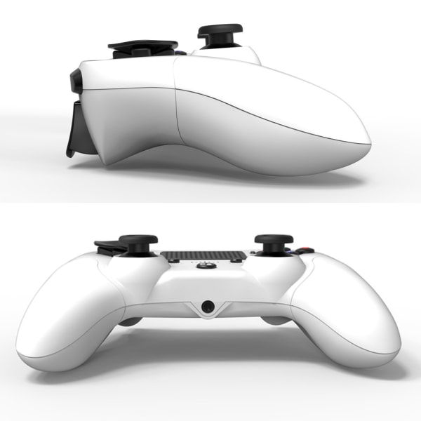 PS4 4:e generationen 4.0 privat läge trådlös spelkontroll Dual Vibration Bluetooth Kycklinghandtag med Gyroskop-Vit