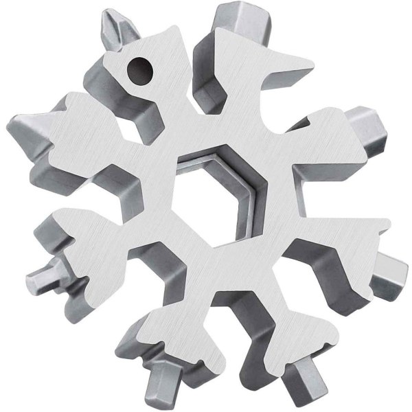 18 i 1 Multi-Tool Snowflake Form Phillips skruvmejsel/sladdnyckelsats Bärbart rostfritt stål reparationsverktyg - Bekvämt miniverktyg för hemmet Sunmostar