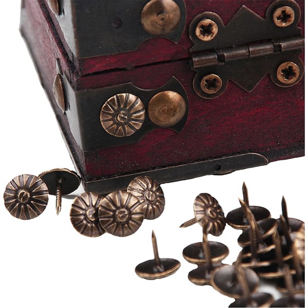 Set med dekorativa naglar, brons, 11 x 16 mm, 500 st