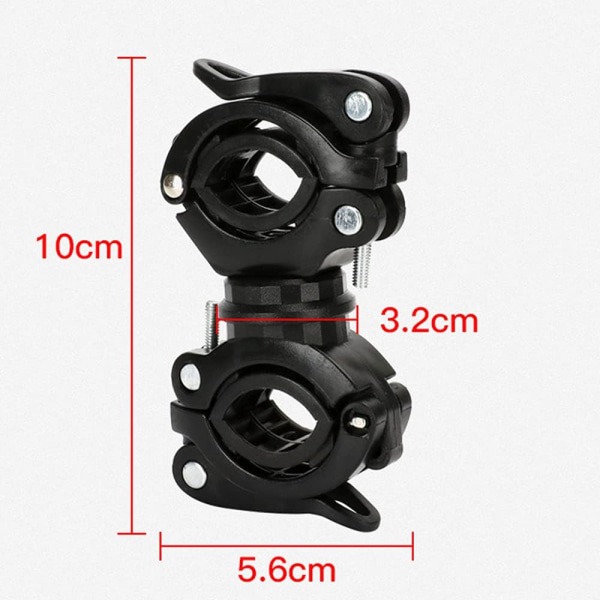 Cykelficklampa, 360° roterbar cykelljushållare, Cykelficklampa, Universal Cykelficklampa Monteringsfäste 2 Färger,