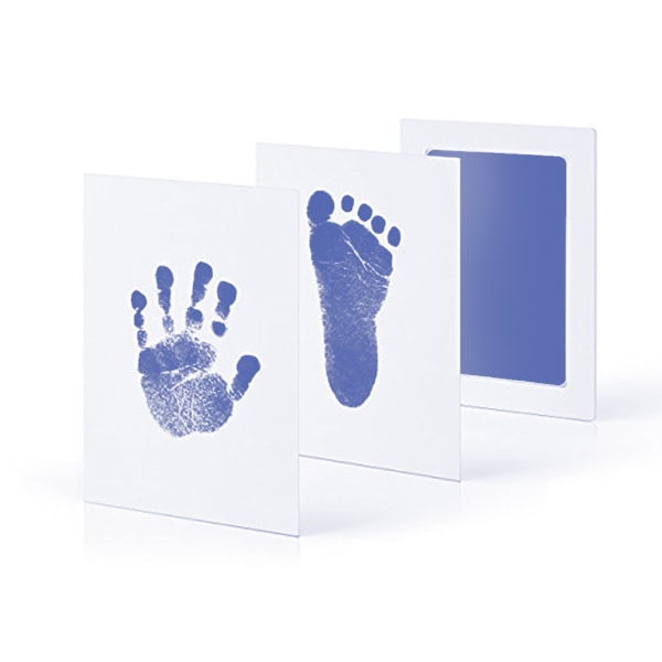 Betterlifefg-Baby Handprint And Footprint Set, Säkert Giftfritt 9,5*5,7cm (ljusblå)