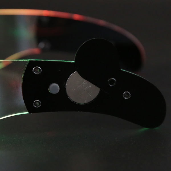 Cyberpunk LED Light Up Glasögon med elektroniskt visir och säkring för fest, födelsedag, jul