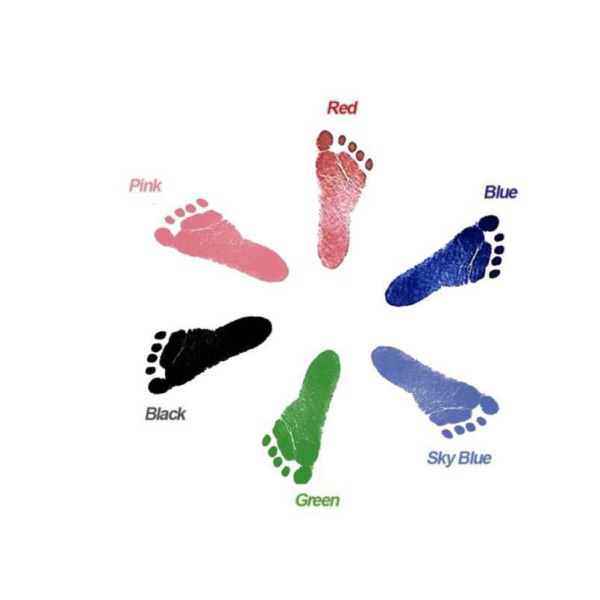 Betterlifefg-Baby Handprint And Footprint Set, Säkert Giftfritt 9,5*5,7cm (ljusblå)