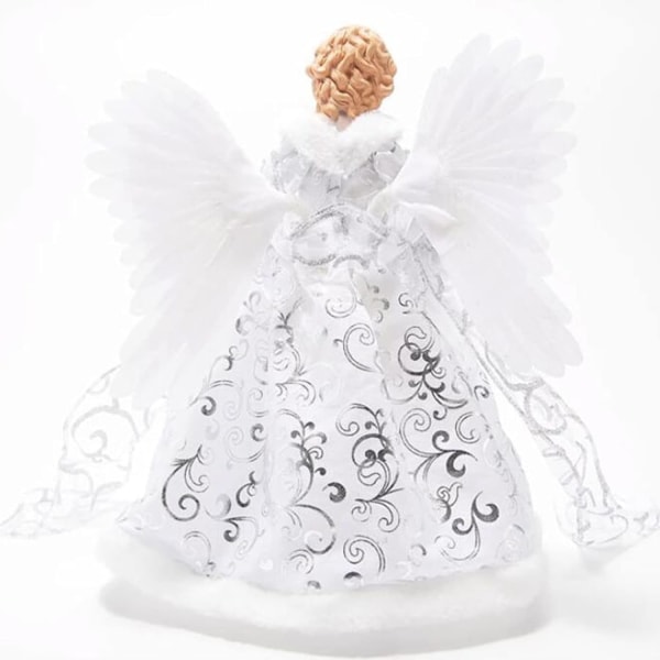 White Angel for Christmas Tree Topper - Glödande ängel - Julgransdekoration - Julfestdekoration - Julgransdekoration - Sunmostar