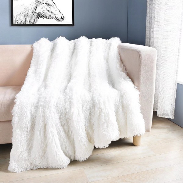 Rutig filt soffa filt-mjuk och bekväm tjock 127x152 cm-lätt att underhålla，B (inte en elektrisk filt) Sunmostar