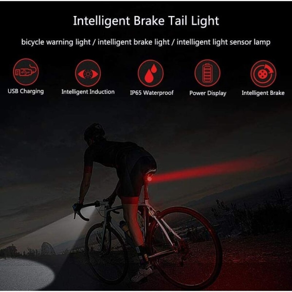 Cykelbakljus, Vattentät LED-bakljus, USB laddningsbakljus, bakljus för cykel Sunmostar