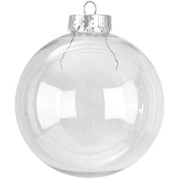 Suckulentstil 12 klara runda glas julgranskulor Sfärer Ornament Dekoration 6 cm