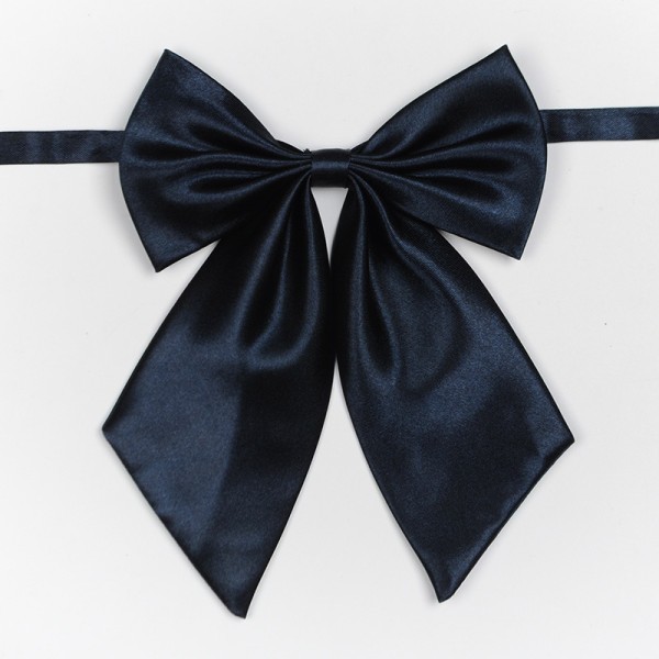 Betterlifefg-Damkrage British College Style Ingen fluga Skjorta Rosett JK Sailor Tie, Marinblå, 14*17cm