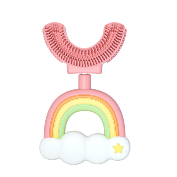 Baby Rainbow U-formad mjuk tandborste Silikon Tandrengöringsverktyg Borste Betterlifefg