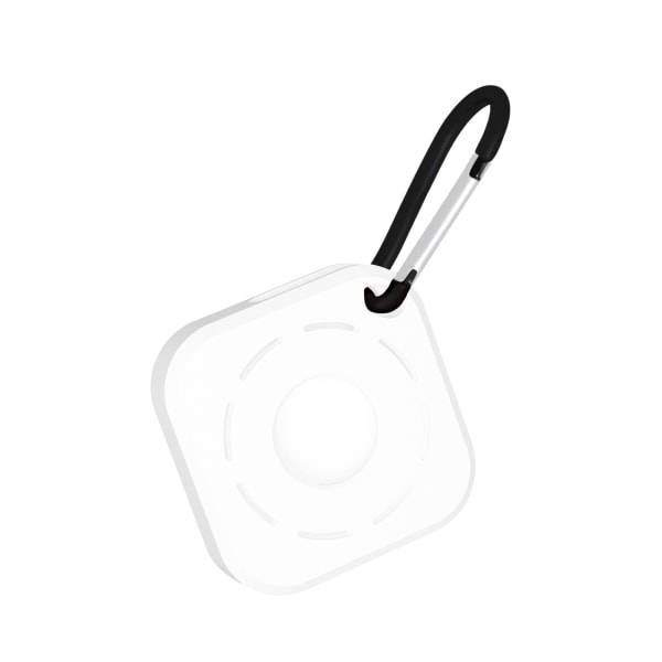 Apple AirTag Square Silikonhållare Med Karbinhake svart, 2 st