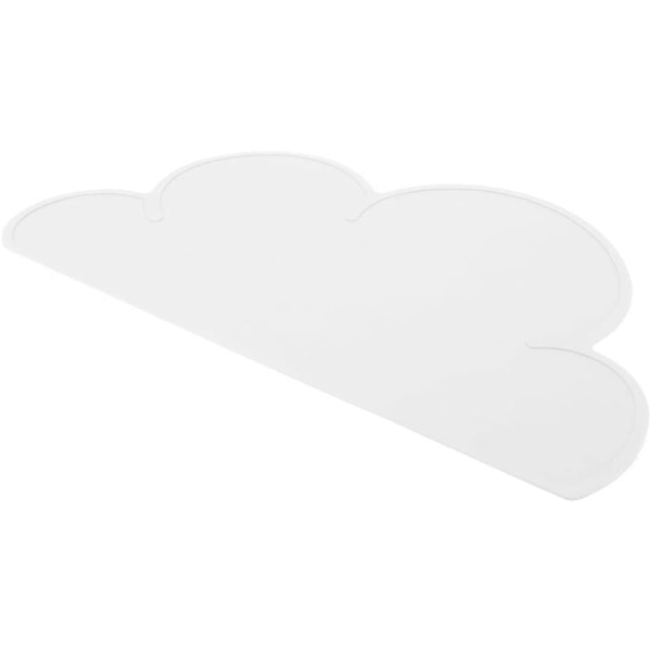 Cloud Shape Platsunderlägg för husdjur Valpmatskål Matta Silikon Plattunderlägg (vit)