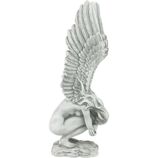 Dekorativ statyett i form av en ängel, Polyresin, 15x4,2x6,5cm, Vit