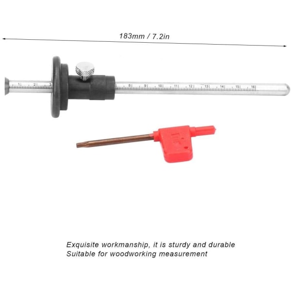 Lefou hjulmarkeringsmätare med skala träbearbetningsskrivare Rostfritt stål träbearbetningsverktyg 1st Lefou Sunmostar