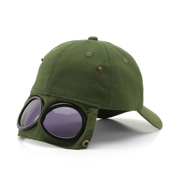 Betterlifefg-Aviator Hatt Personlighet Glasögon Baseballkeps Cap Cap Kostym Hattar Unisex(armégrön)