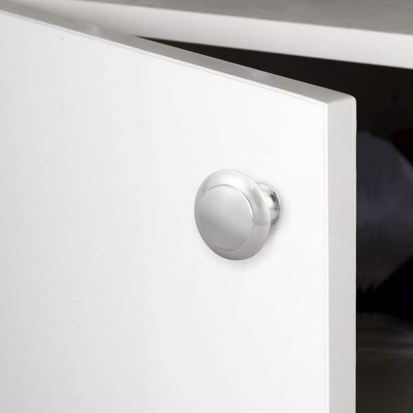 10ST Dörrknopp Möbelknoppar Modern design Borstad satängkrom för skåp Möbeldörrar Lådor Skoskåp --Lefou Sunmostar