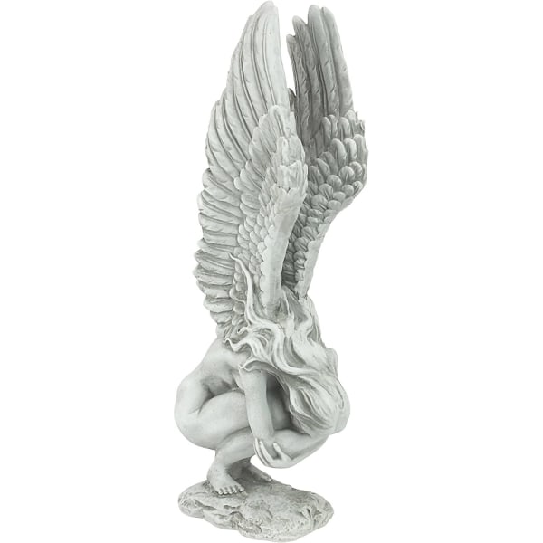 Dekorativ statyett i form av en ängel, Polyresin, 15x4,2x6,5cm, Vit