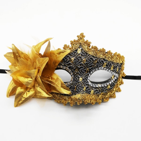 3-pack maskeradmasker venetianska masker halloween halvansiktsmasker blommiga kvinnor kostymmasker för karnevalsbal Maskerad festtillbehör Sunmostar