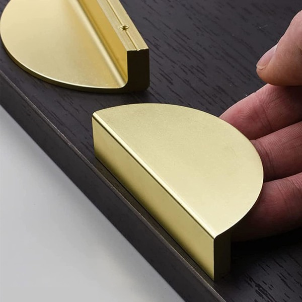 Metall Kökshandtag--Lefou 4 delar Metall Gold Möbelhandtag Metall Gold Skåp Handtag för kontorsmöbler Sängskåp Klänning Sunmostar