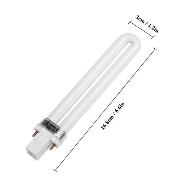 9W Lampe UV pour Ongles Gel Tork, Culot G23, Adapté för 9W eller 36W Lampe Séchoir à Ongle, UVA 365nm en Forme de U Tube, AC 220-240V, UV Lum Sunmostar