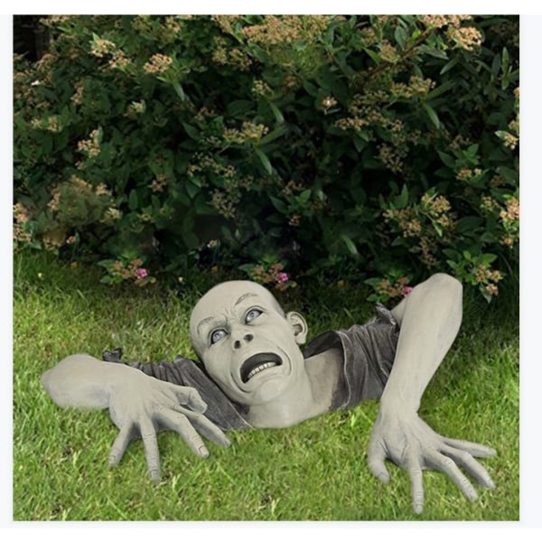 Trädgård Heminredning Figurer Zombie Form Husinredning Rolig Skulptur Skräck Skräck naturtrogen hartsstaty Festdekoration Sunmostar