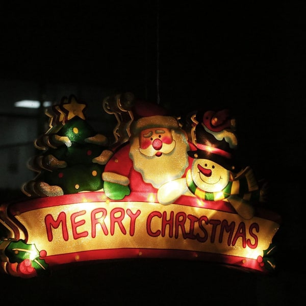 Christmas Sucker LED-ljusFönster suglampa Fairy String Light Fönsterdekoration Julhängande LED-ljus-drivna Vattentäta lampor Dec Sunmostar