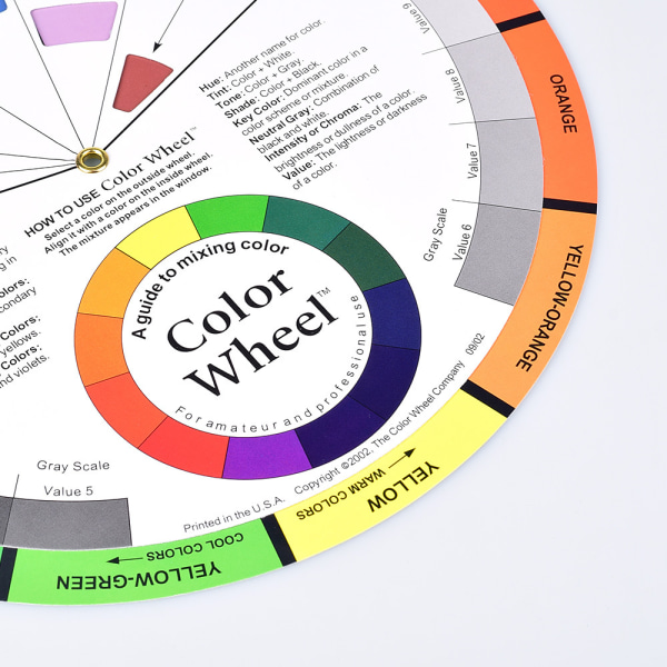 Färgcirkelskiva Färghjul, Inlärningsguide för färgblandning Konstklass Undervisningsverktyg Hjul, 23CM