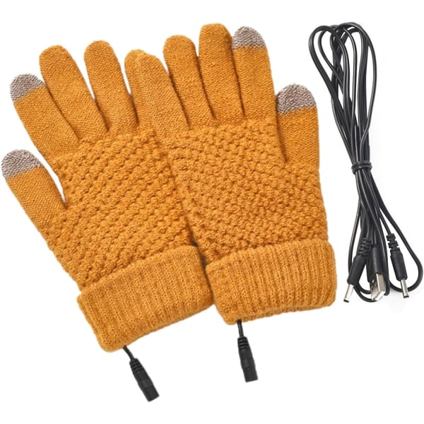 VINTER USB uppvärmda handskar, gula