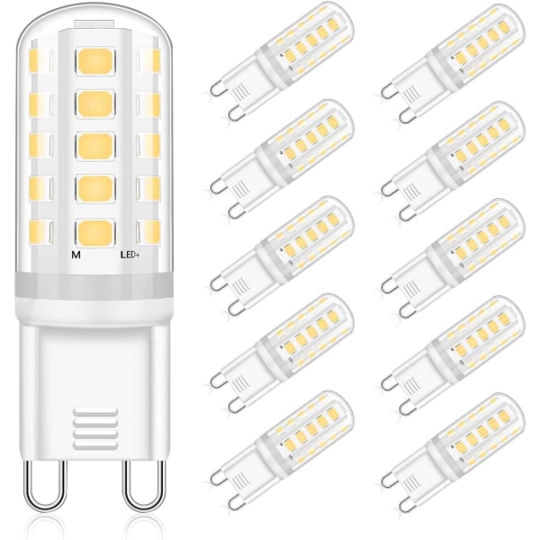 3W G9 LED-lampa, AC220-240V G9 LED-lampa, ej dimbar LED-lampa Ingen flimrande G9 LED-lampa, 360° strålvinkel, paket med 10 st.