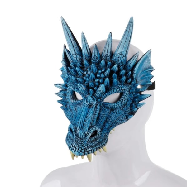 Demon Dragon Cosplay Kostym Dinosaurie Set Ving och masker Jul Halloween Carnival Kid barn Present Fest rekvisita(B Betterlifefg