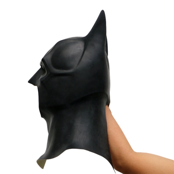 Betterlifefg-The Dark Knight Rises Black Batman Mask Party Mask Halloween Latex Påsk Huvudbonader