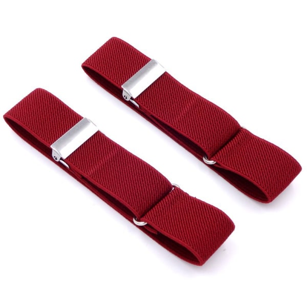 2 par elastiska justerbara armband Armärmskjorta Strumpebandsärmhållare Bredd 2,5 cm QYRoadWolf