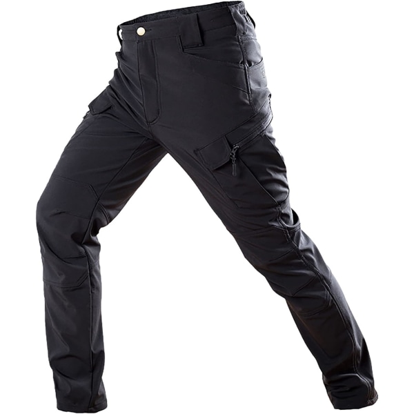 Softshell taktiska byxor för män, XL, svart