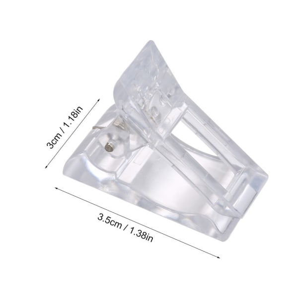 Akryl Nagelklämma Transparent Gel Snabbbyggande Nagelspetsar Klämmor Nagelförlängning UV-klämmor Manikyr Art Builder Tool Set (5 st) Bett Sunmostar