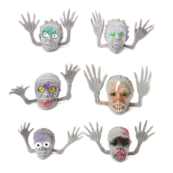 12st Halloween Fingerhandskar Spökhuvud Zombie Häxa Fingerhandskar Tricky Toys Sunmostar