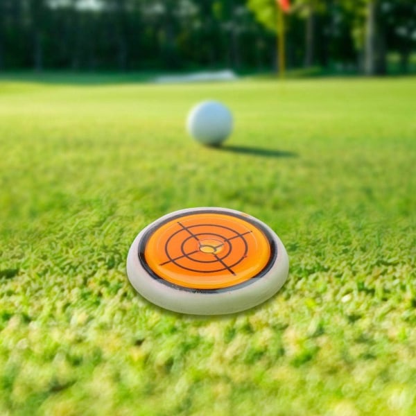 Golf Marker, Målmönster Golf Hat Clip Level, Golf Ball Marker, Golf Tillbehör, Orange, 1 STK