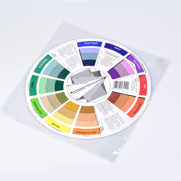 Färgcirkelskiva Färghjul, Inlärningsguide för färgblandning Konstklass Undervisningsverktyg Hjul, 23CM