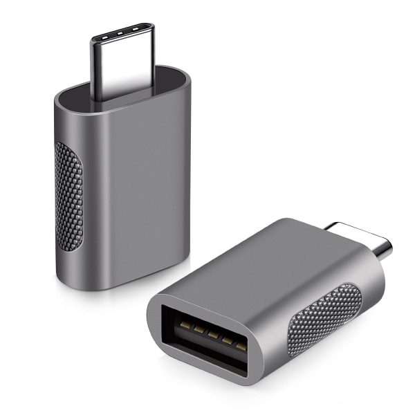 USB-C till USB 3.0-adapter, för 3 till USB honadapter OTG (grå, 2 st)