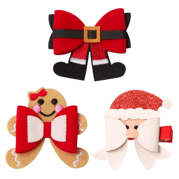 Söta jul hårbågar, Tomtepepparkakor Julstrumpa Hårnålar, Julfest Festlig kostym Håraccessoarer Sunmostar