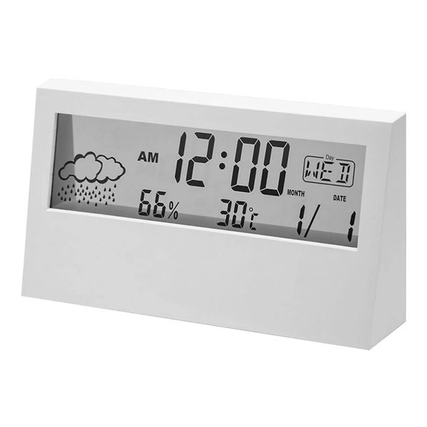 Studenter Väder För sängkanten Digital väckarklocka LED-display Elektronisk kalender Datum Tidstabell Snooze Temperatur Luftfuktighet