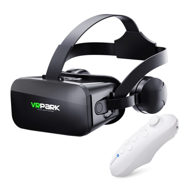 Virtual reality-glasögon för smartphone VRPARK J20 3D VR, med vit joystick-fjärrkontroll, Viar 3D för Android och IOS