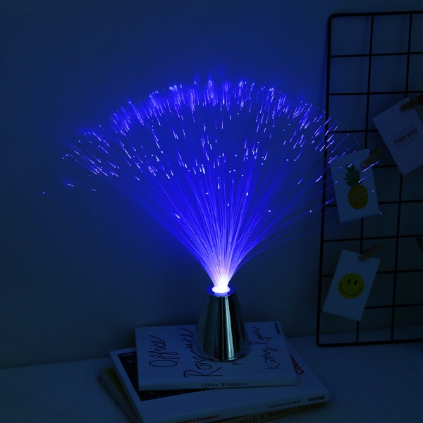Lampa à fiberoptique –BR-Vie Lampe de bureau rotative à LED à fiberoptique changeant de couleur – Lampe à piles – Pour chambre d'enfant, v Sunmostar