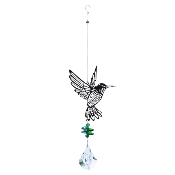 Crystal Hängande Crystal Wind Chimes Bird Crystal Hänge för fönster trädgård Heminredning Sunmostar