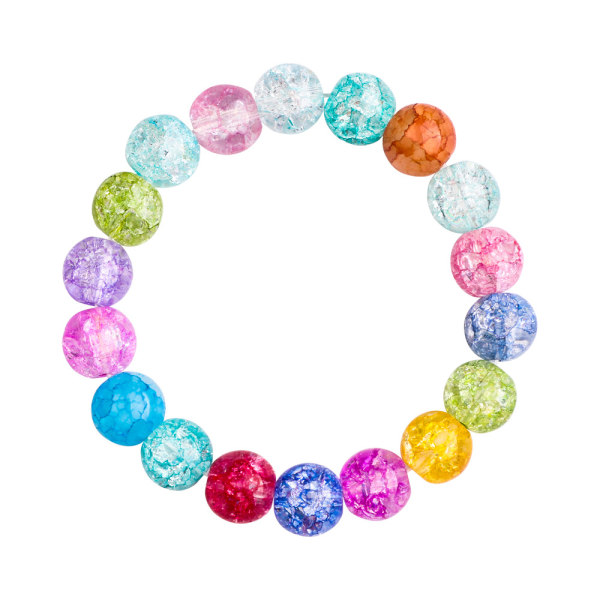 Spruckna glaspärlor Ädelsten runda kristallpärlor med hål gnistrande lösa pärlor, 10 färger